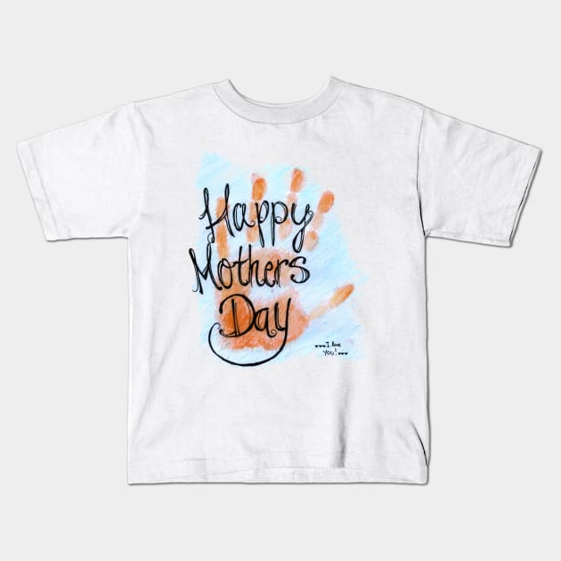 Happy Mothers Day Gift Kids T-Shirt by BalumbaArt